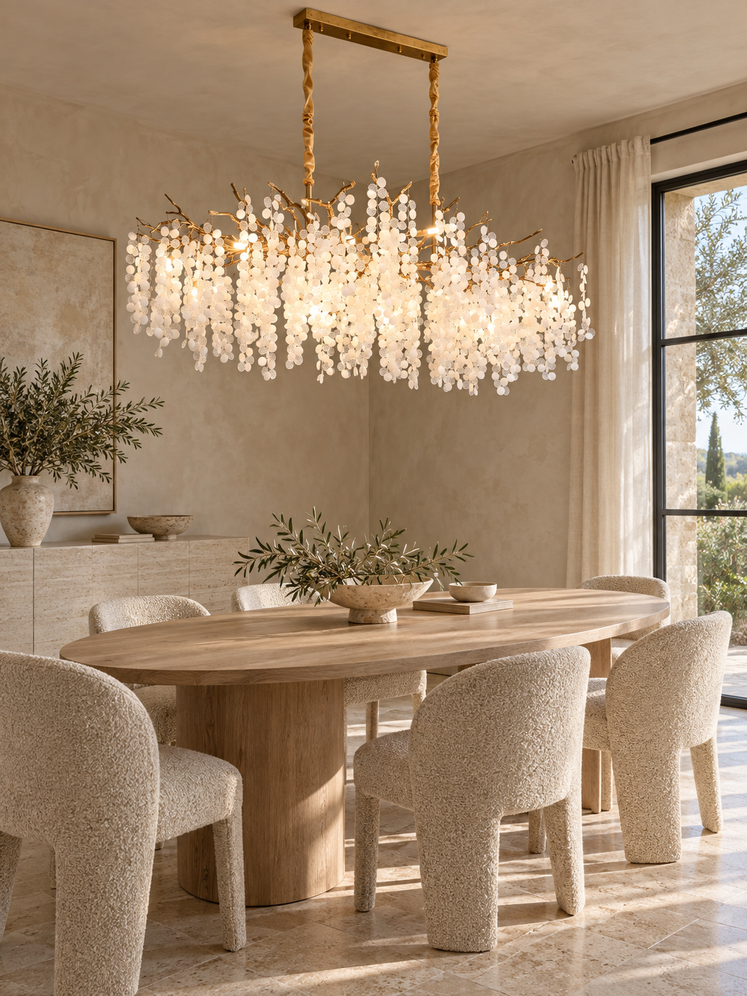 Haverford Branch Waterfall Long Chandelier