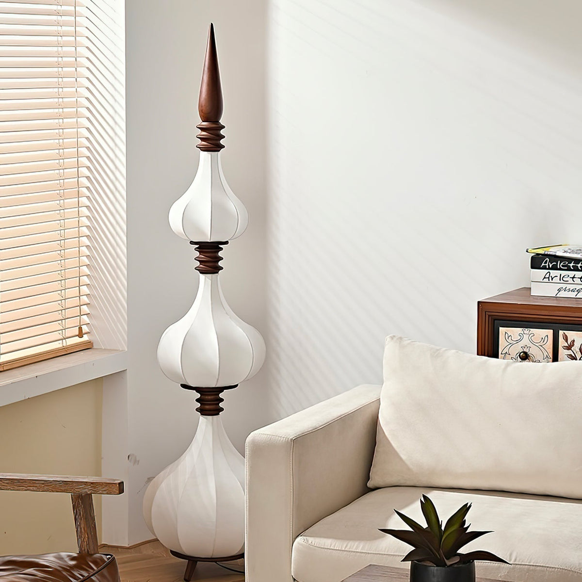 Cetalyra Tiered Gourd Floor Lamp