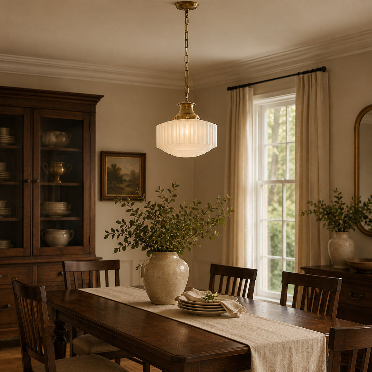 Rosedale Fluted Glass Pendant Light