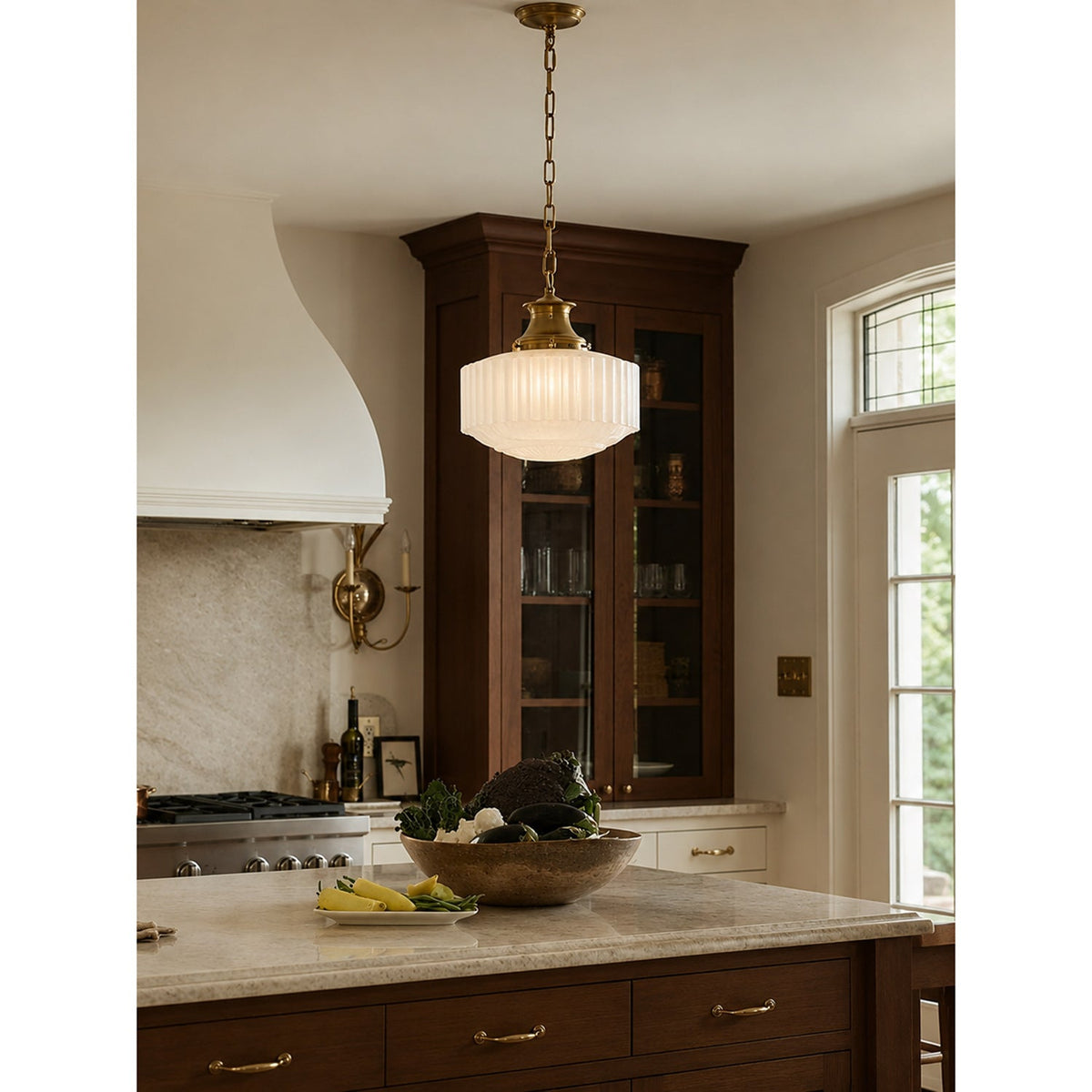 Rosedale Fluted Glass Pendant Light