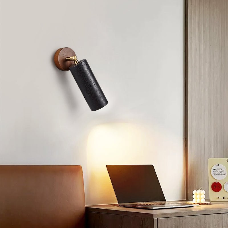 Cassius Industrial Travertine Wall Light