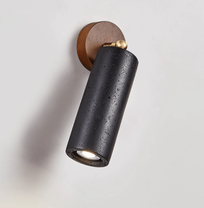Cassius Industrial Travertine Wall Light