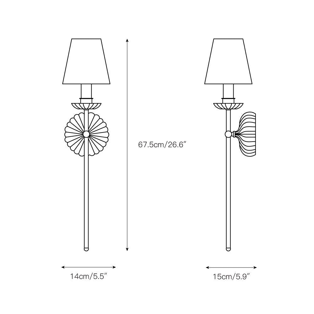 Fifia Fabric Indoor Wall Light