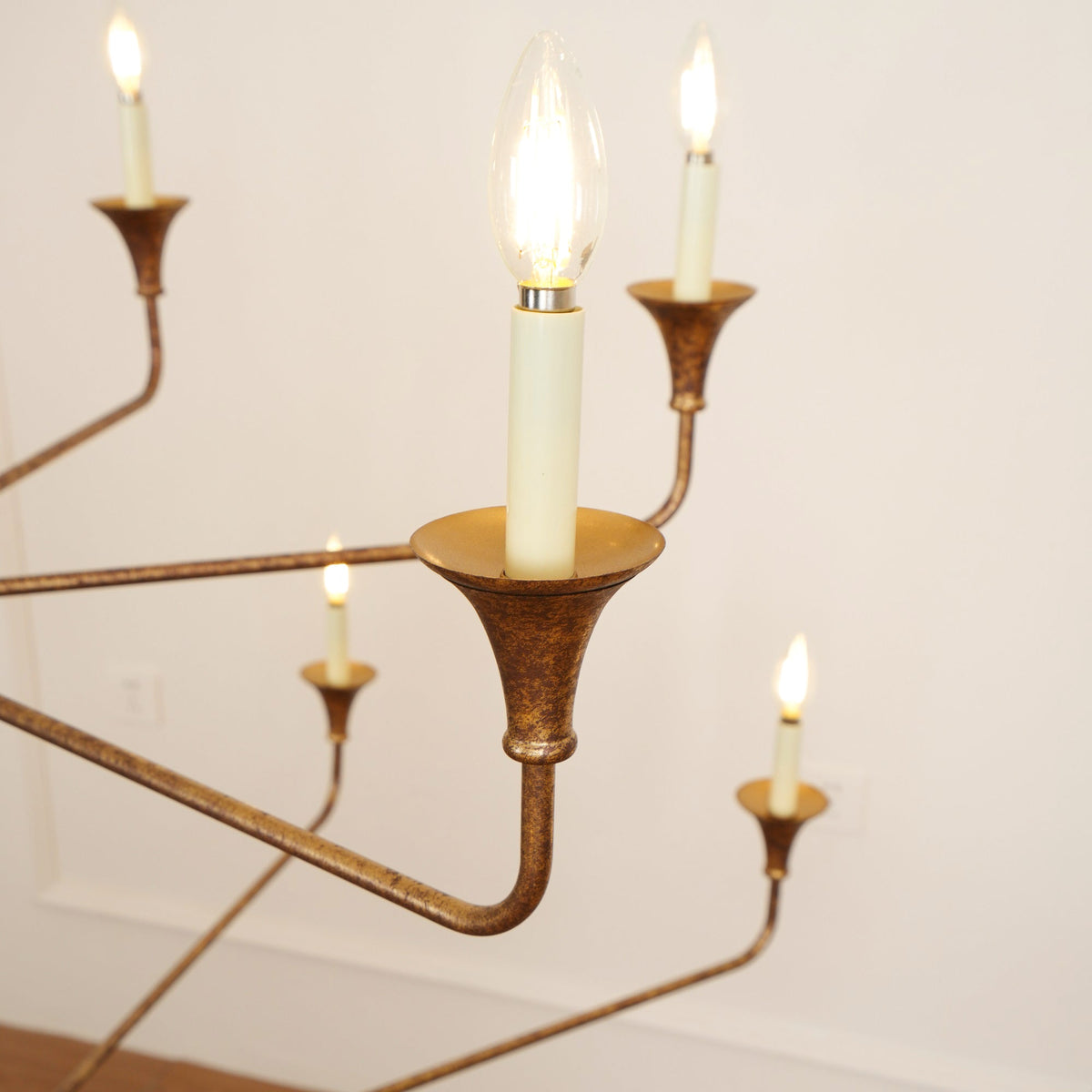 Wisp Grande Vintage Industrial Bronze Chandelier