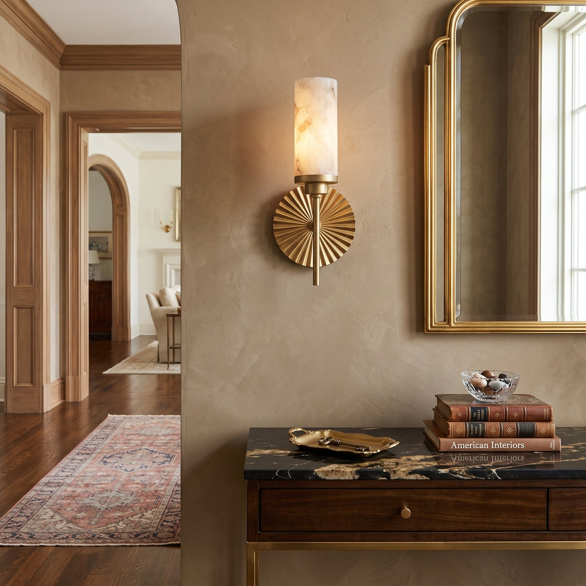 Alderhaven Alabaster Wall Sconce