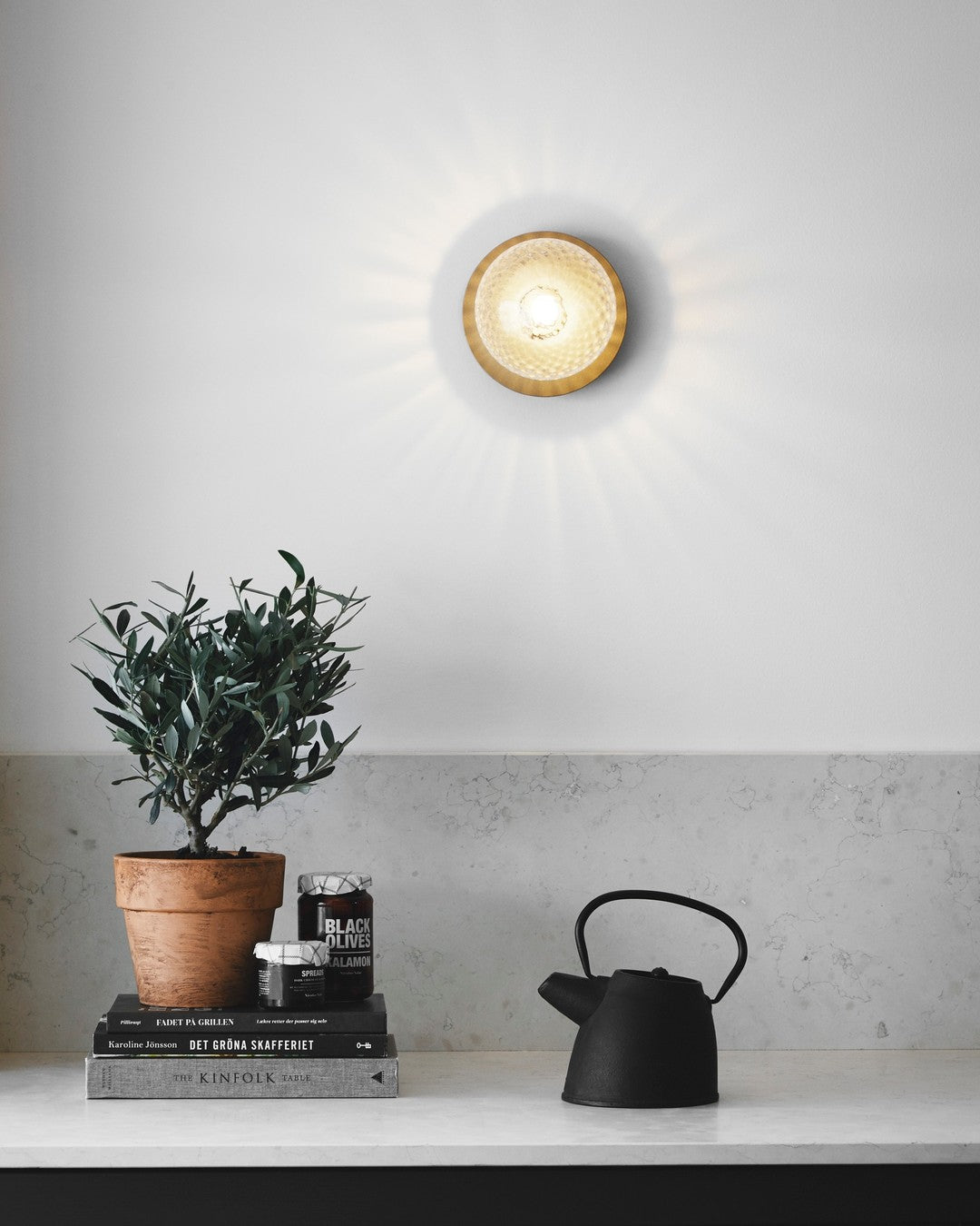 Irinor Premium Nordic Art Brass Wall Lamp