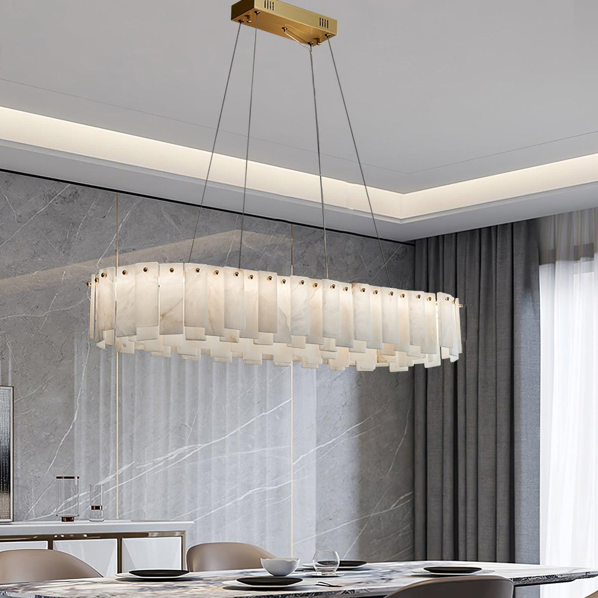 Vodore Alabaster Pendant Light