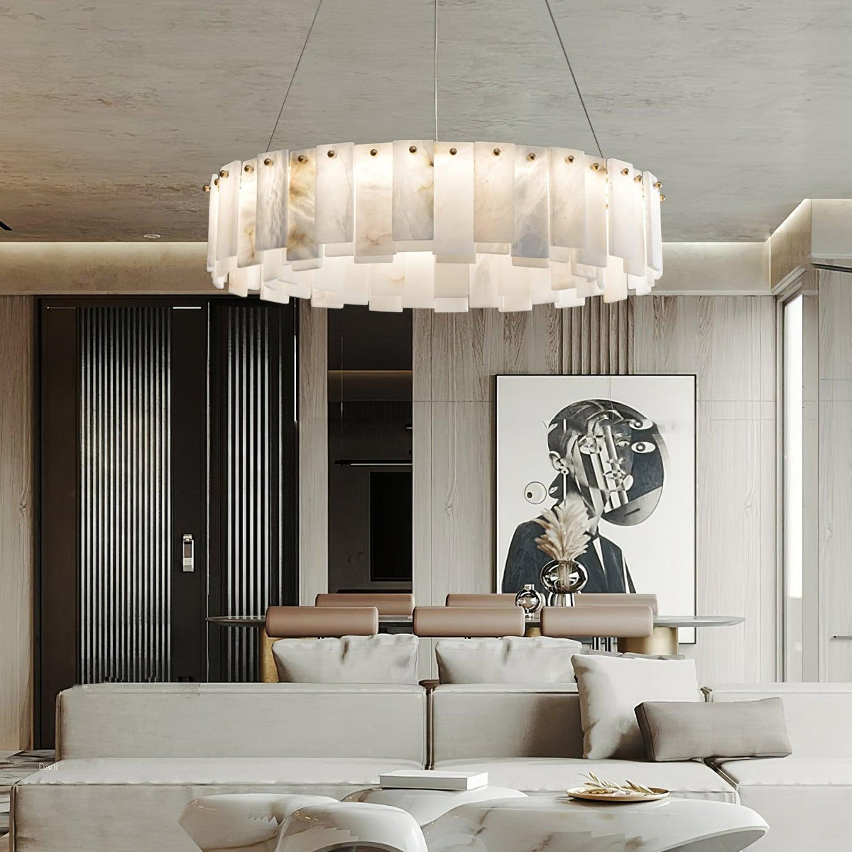 Vodore Alabaster Pendant Light