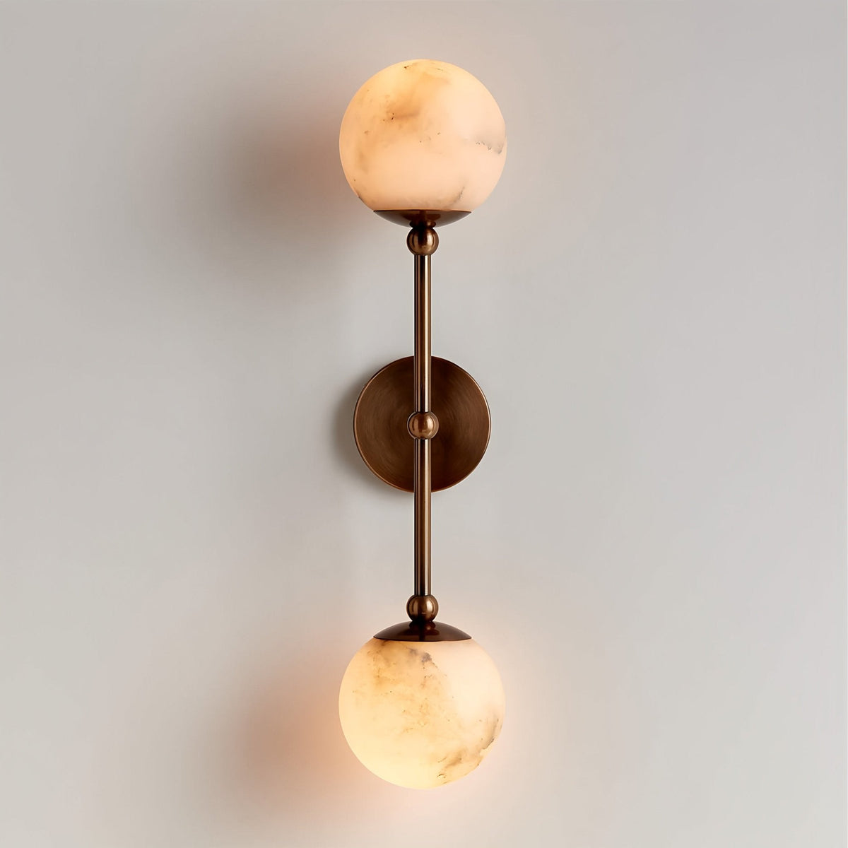 Avenisenne Twobody Celestial Double Alabaster Sconce