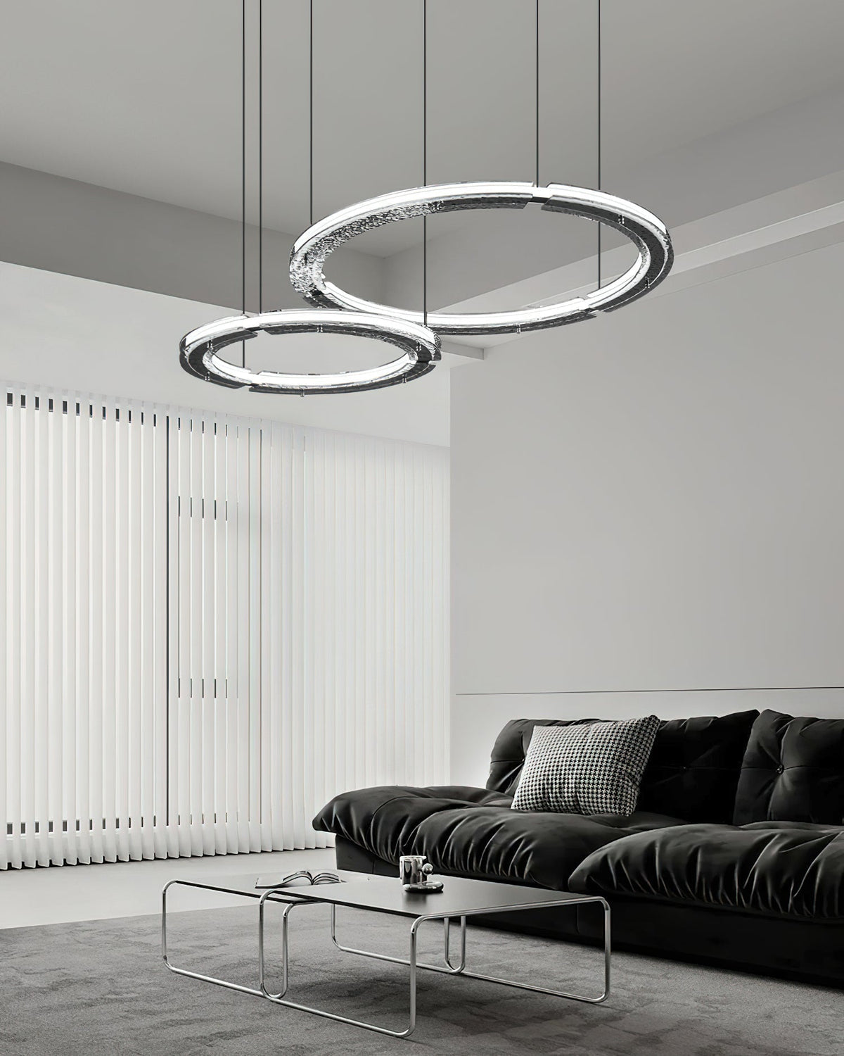 Lunara Dual-Ring Crystal Chandelier