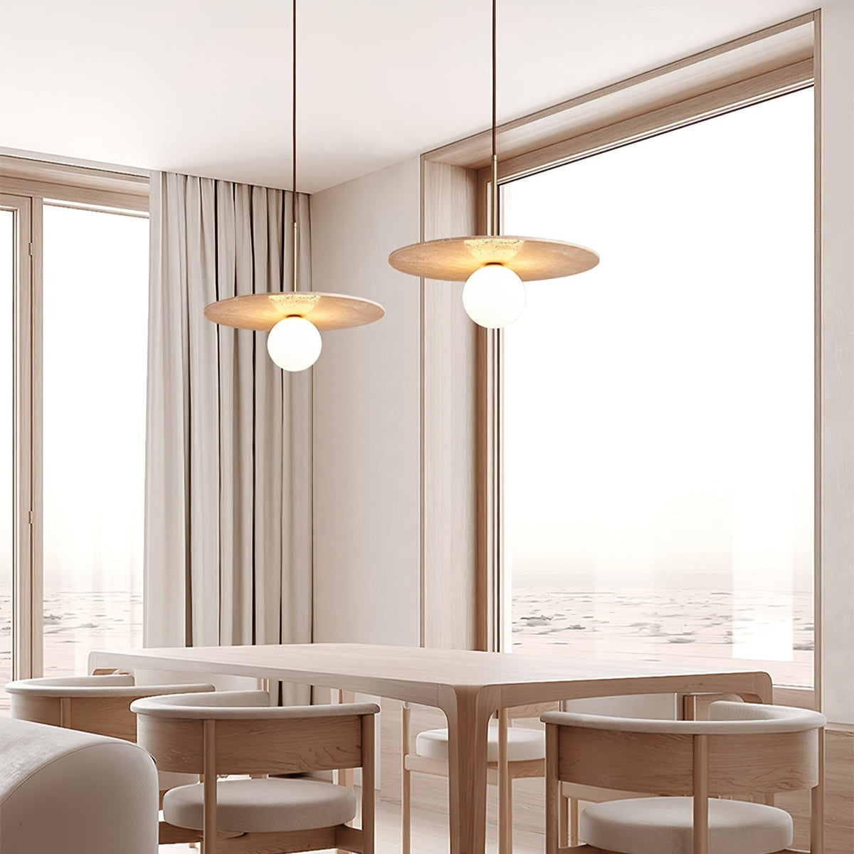 Noreielle Travertine Pendant Light
