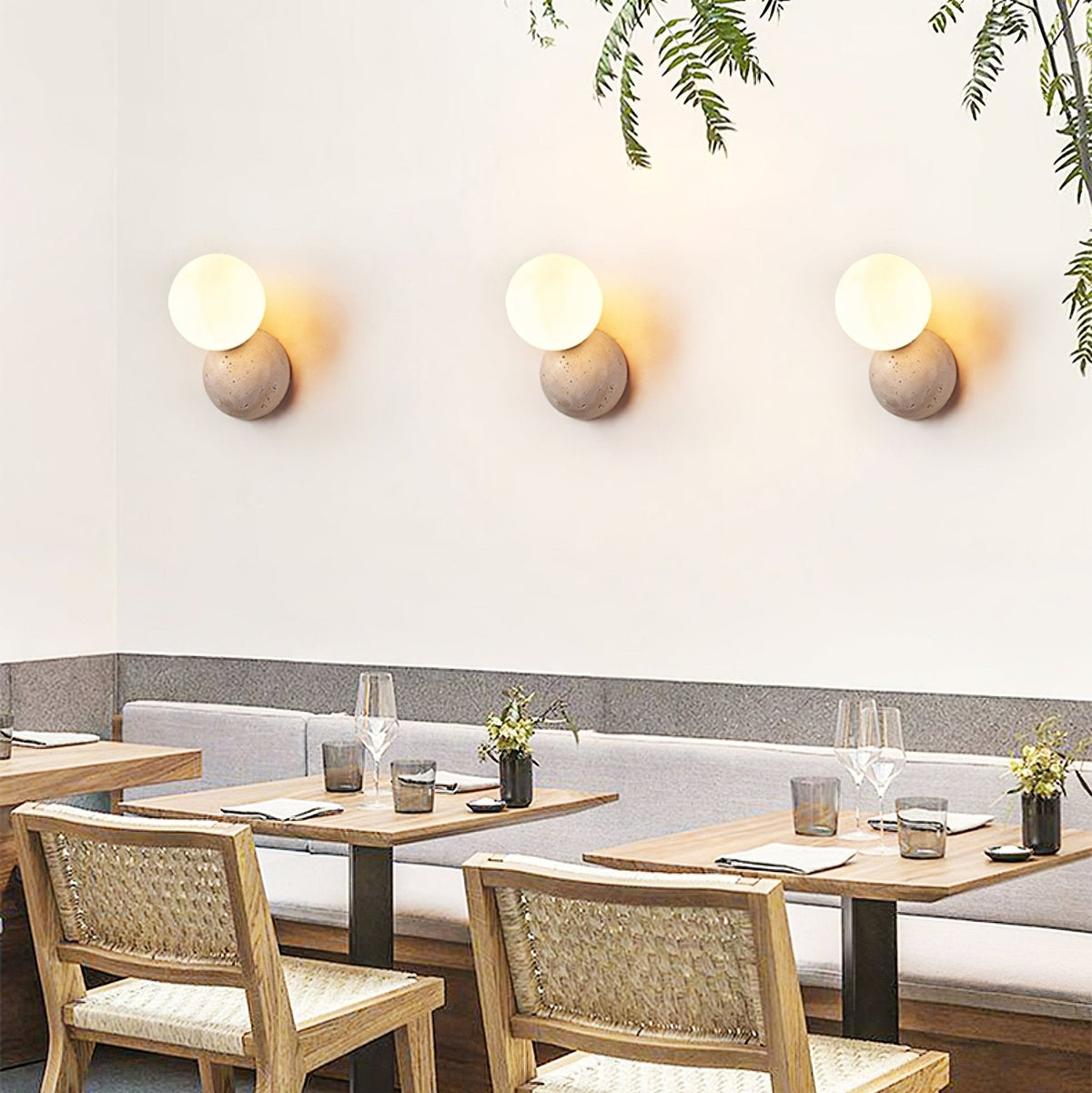 Cethair Travertine Wall Light
