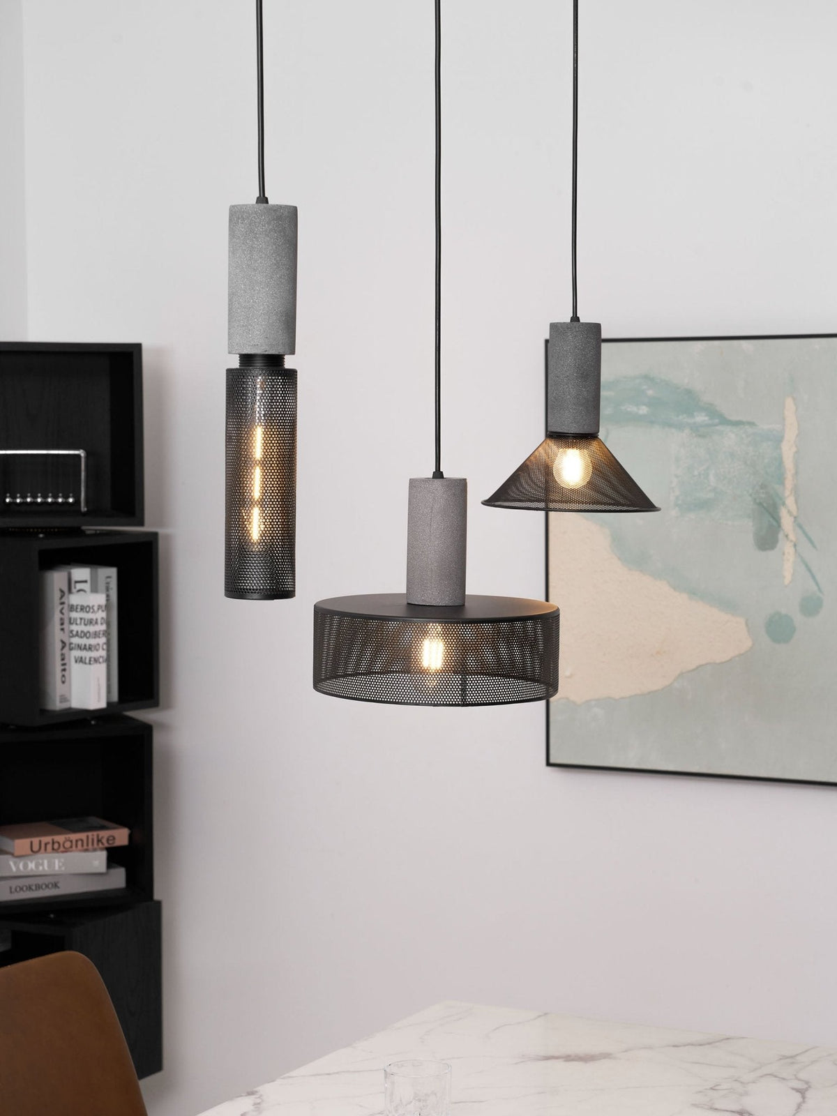 Xiyel Cement Mesh Pendant Light