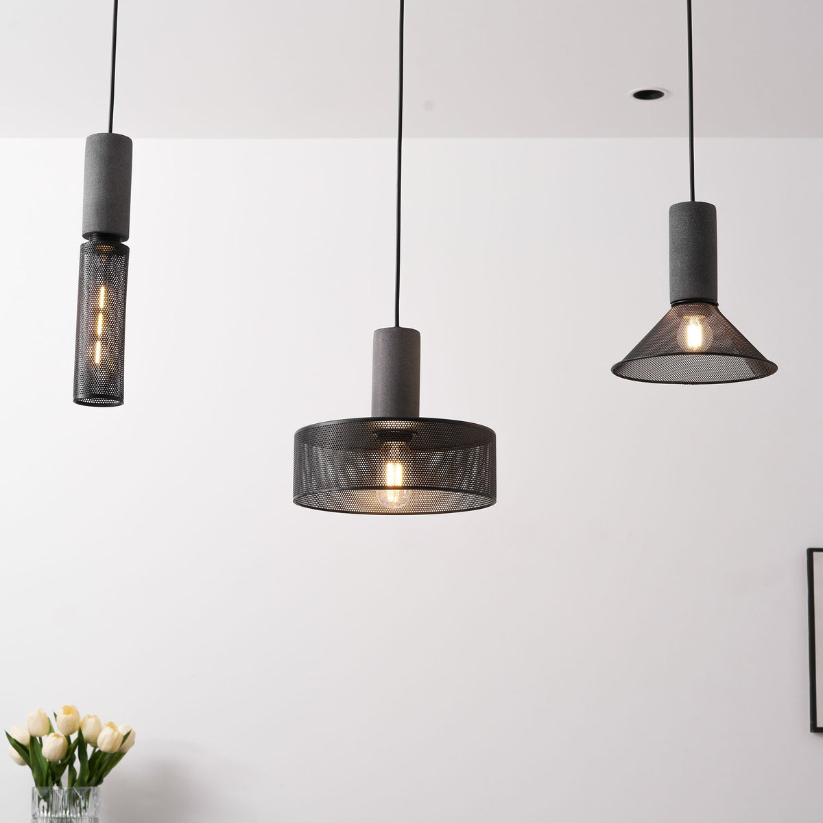Xiyel Cement Mesh Pendant Light