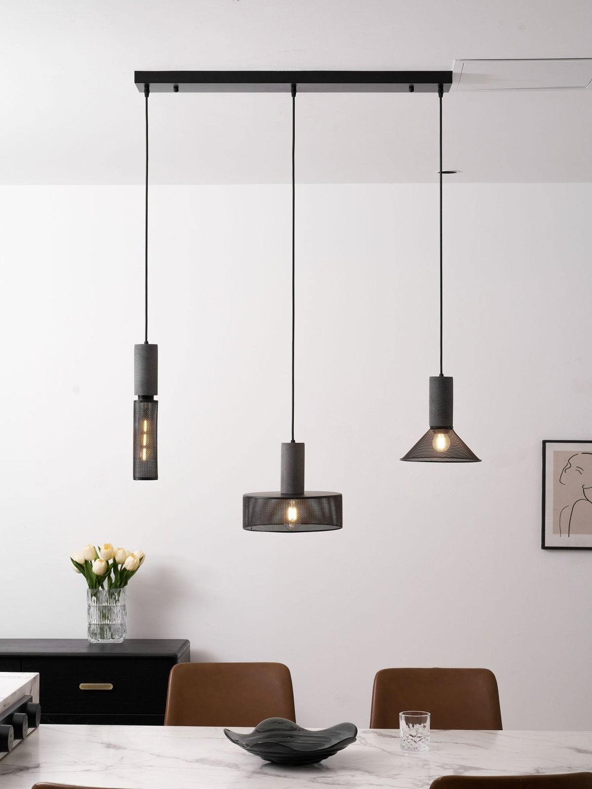 Xiyel Cement Mesh Pendant Light