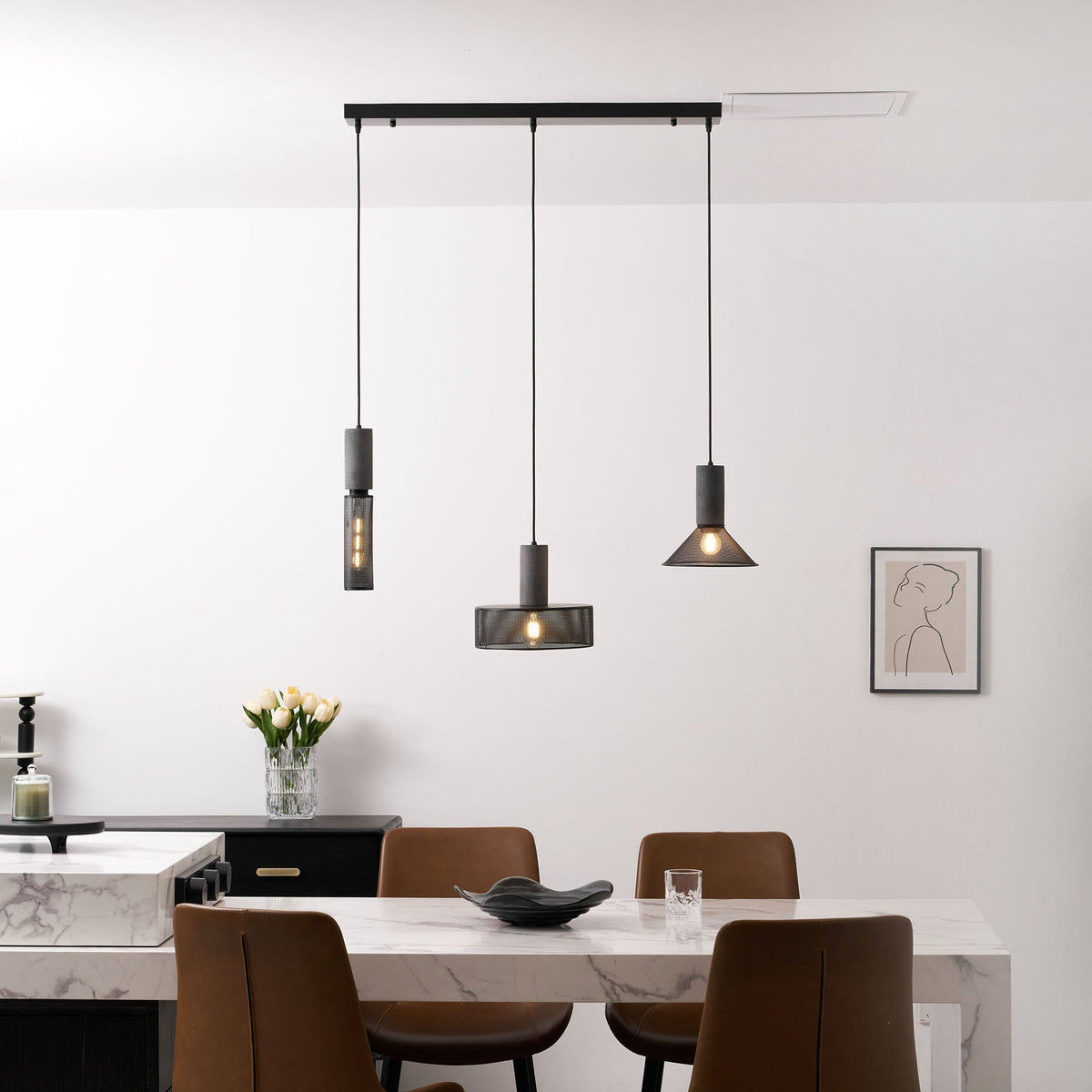 Xiyel Cement Mesh Pendant Light