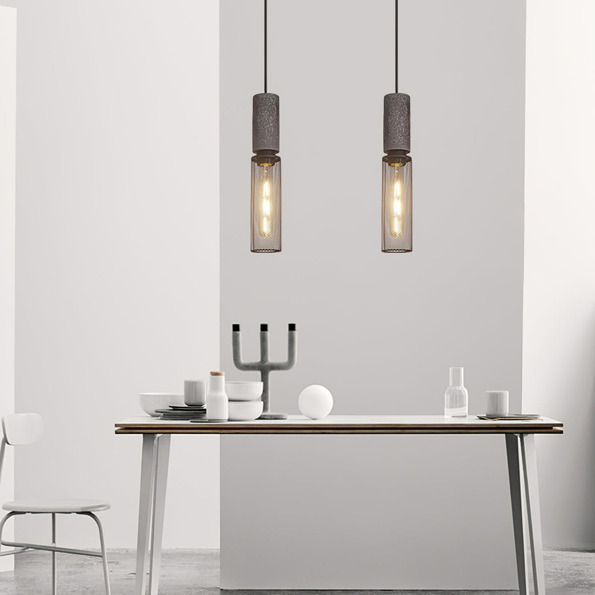 Xiyel Cement Mesh Pendant Light