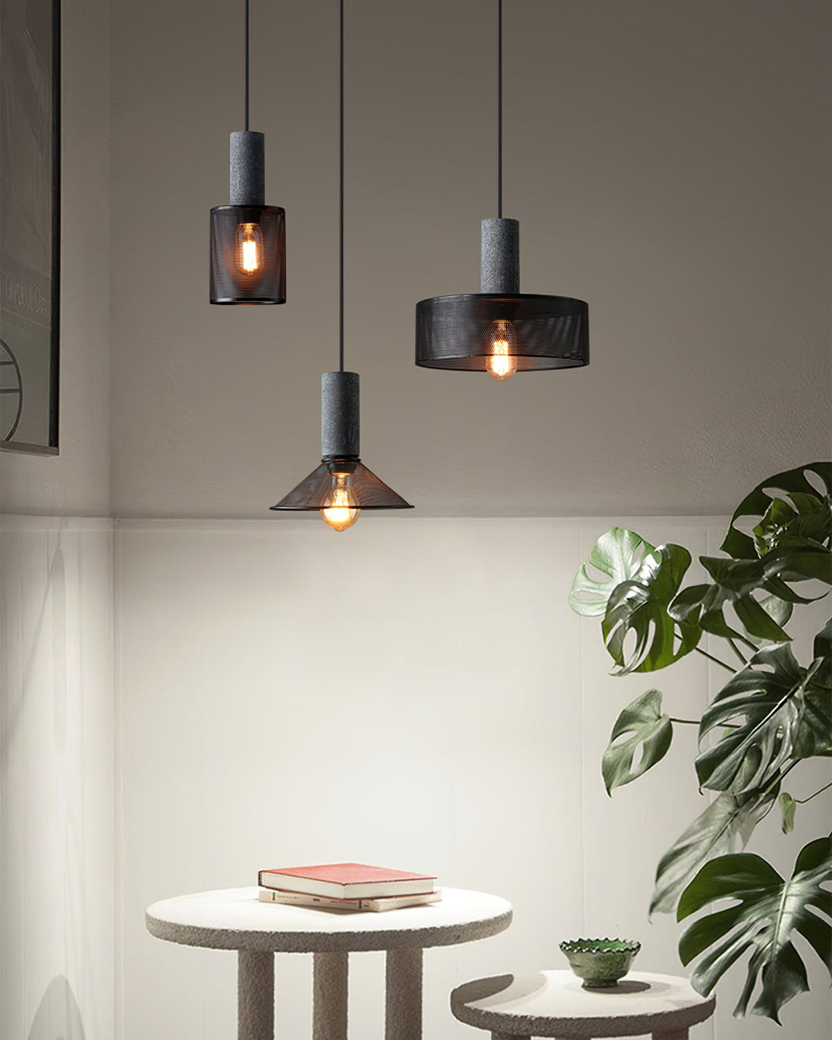 Xiyel Cement Mesh Pendant Light