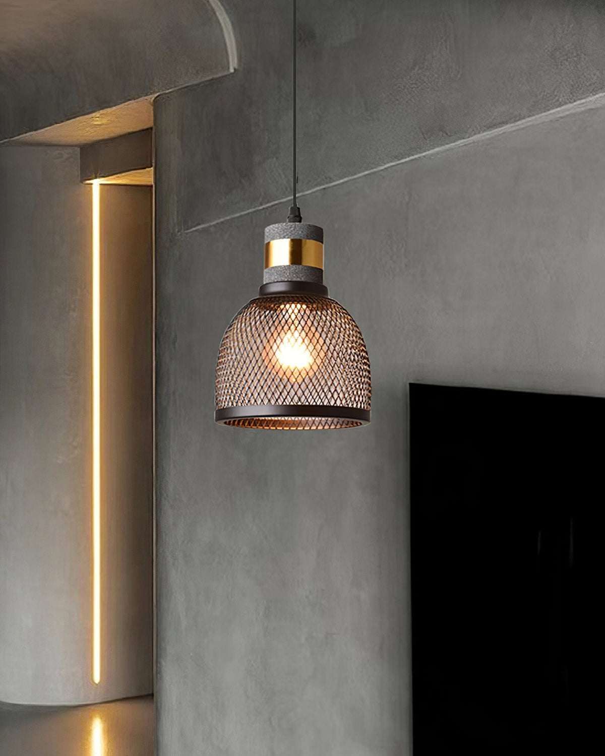 Xiyel Cement Mesh Pendant Light