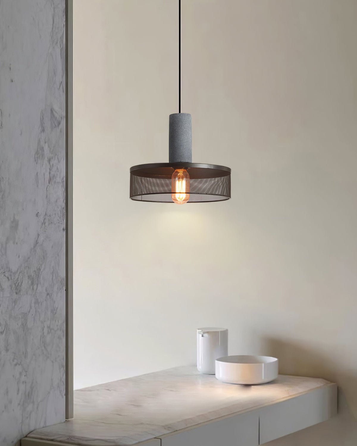 Xiyel Cement Mesh Pendant Light