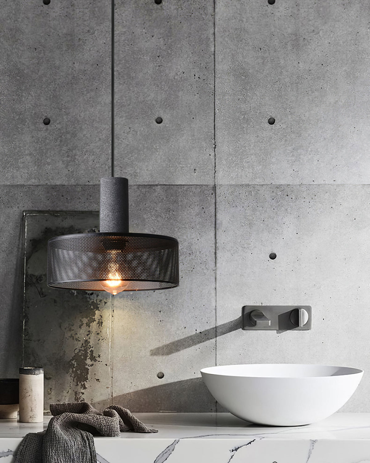 Xiyel Cement Mesh Pendant Light