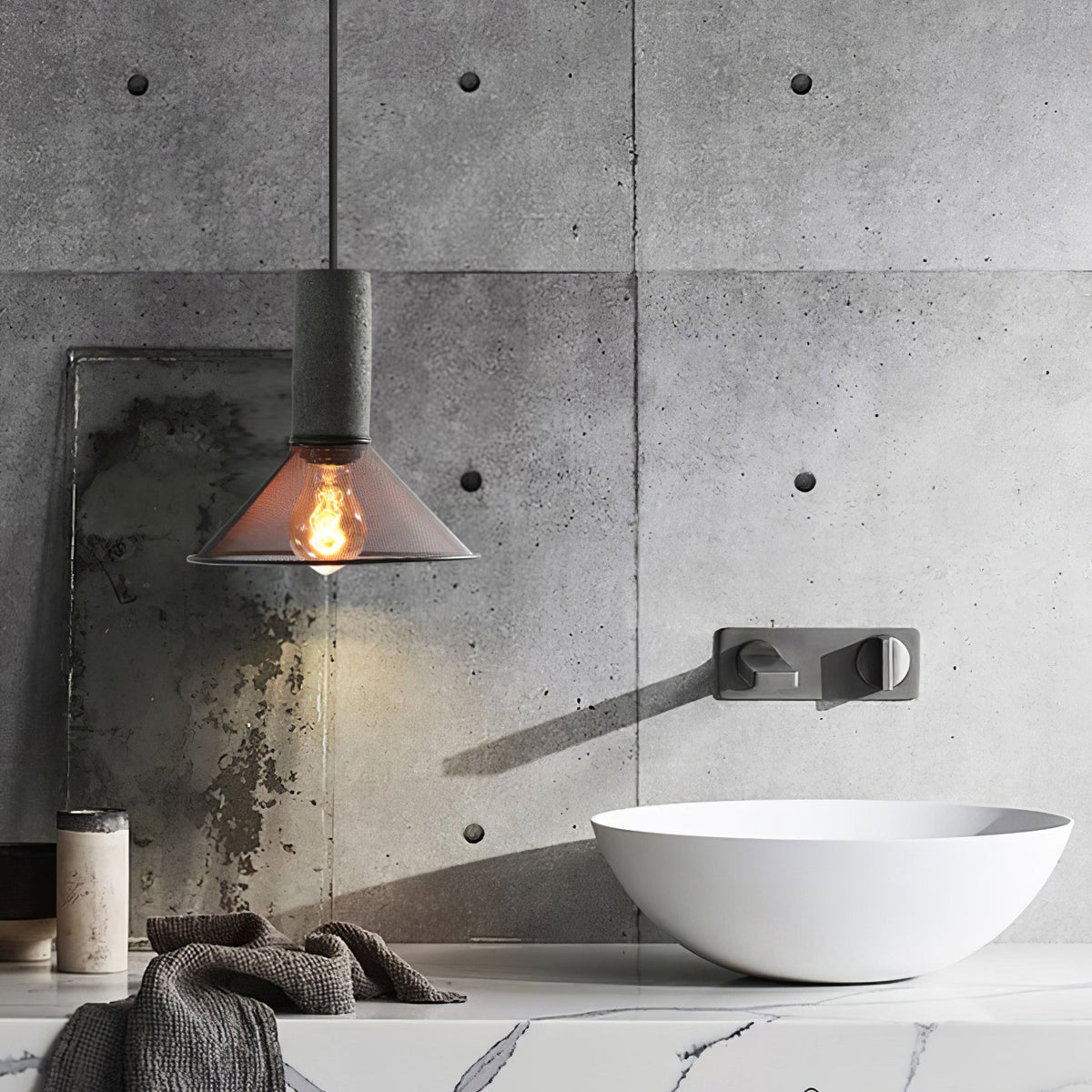 Xiyel Cement Mesh Pendant Light