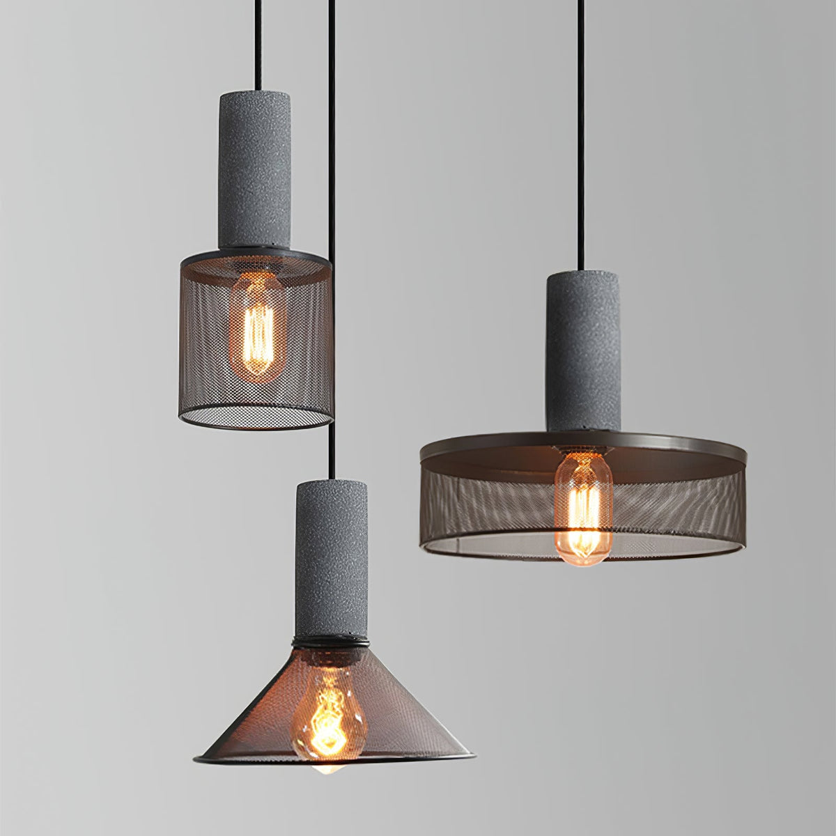 Xiyel Cement Mesh Pendant Light