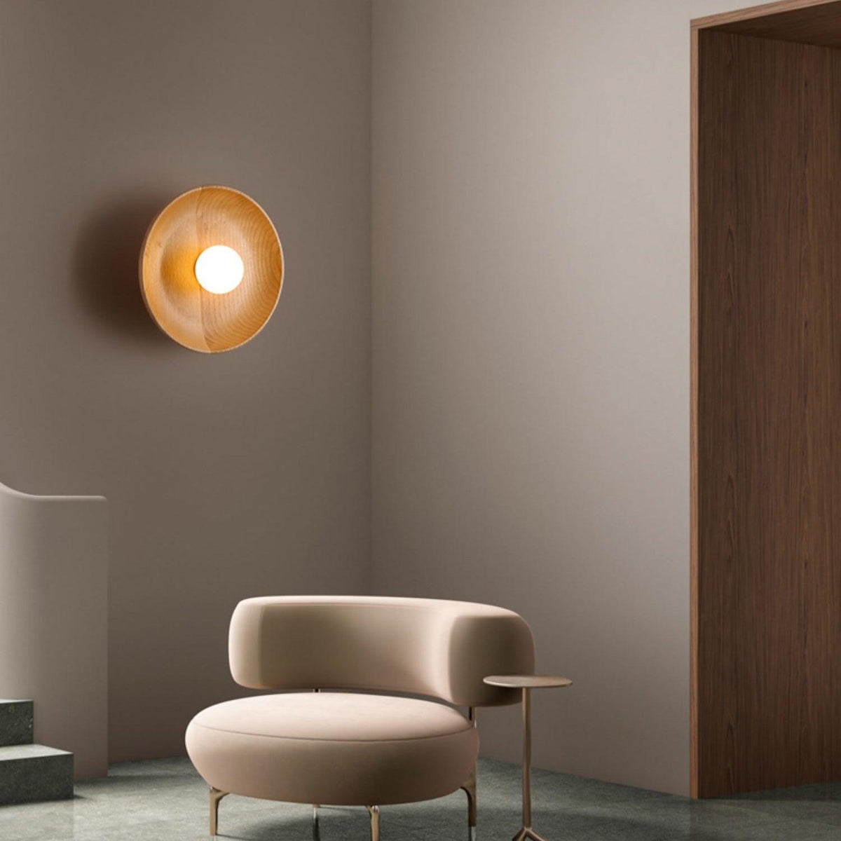 Sirixa Modern Minimalist Glass Wood Wall Lamp