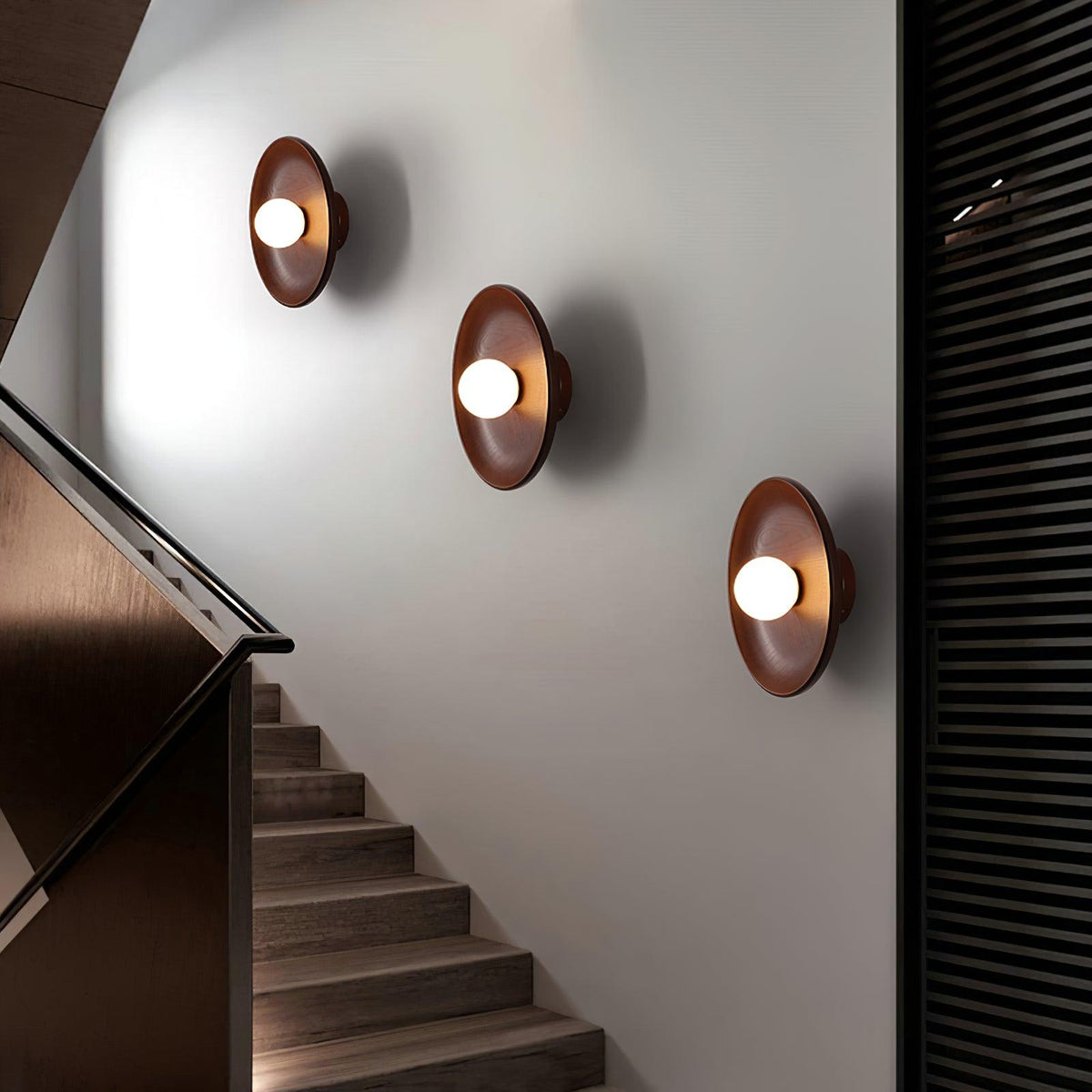 Sirixa Modern Minimalist Glass Wood Wall Lamp