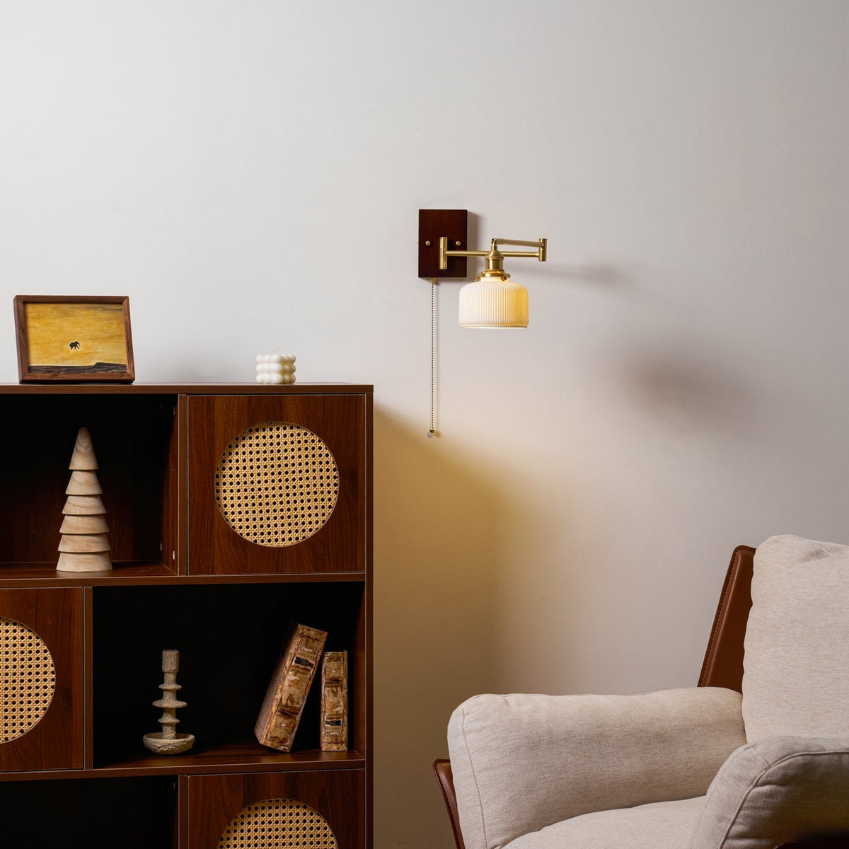 Bosia Ceramic Geometry Indoor Wall Light