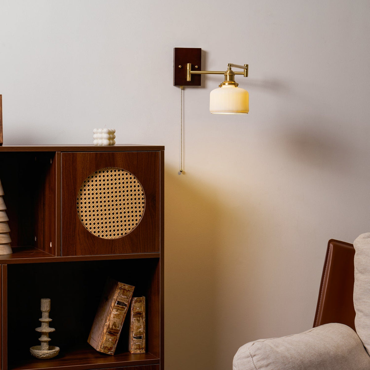 Bosia Ceramic Geometry Indoor Wall Light