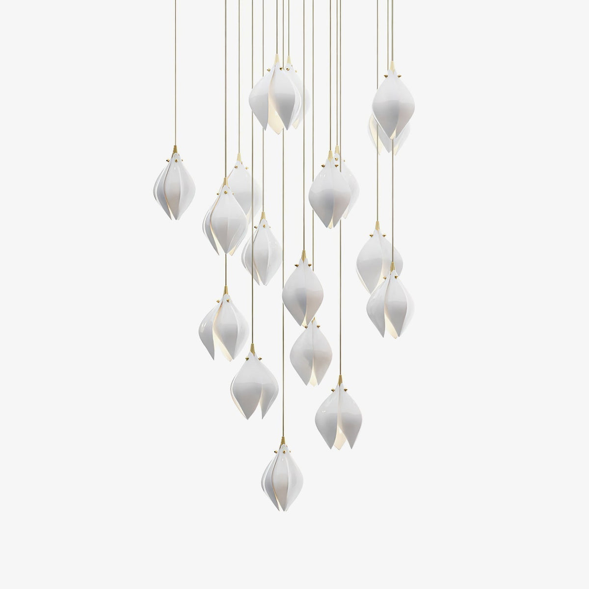 Tessa Pendant Lamp White Floral Ceramic