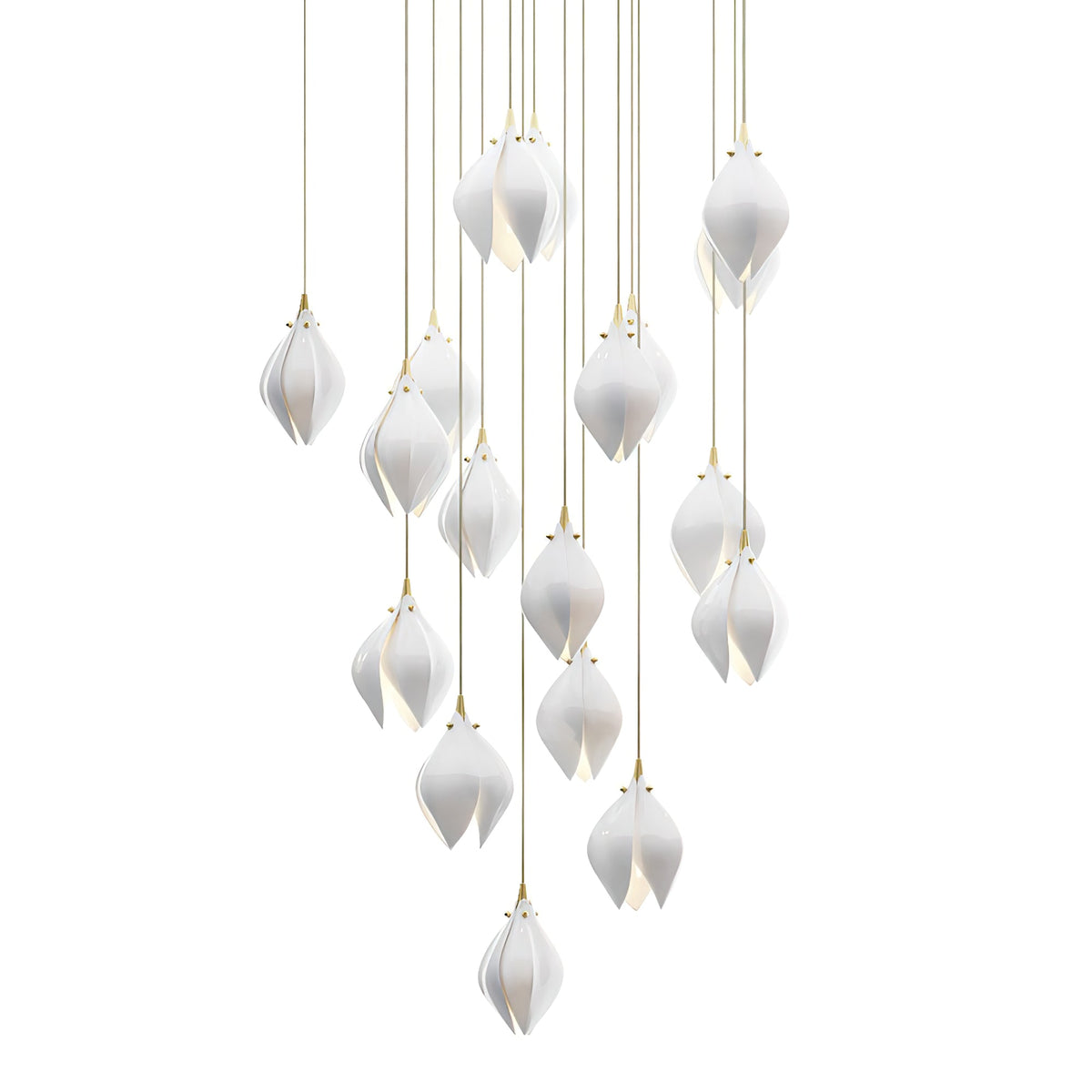 Tessa Pendant Lamp White Floral Ceramic