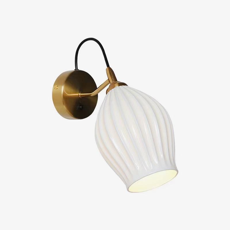 Zotalisra Modern Minimalist Ribbed Ceramic Wall light