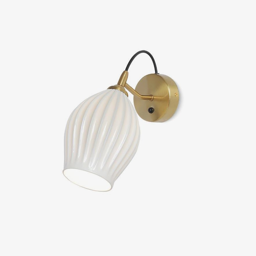 Zotalisra Modern Minimalist Ribbed Ceramic Wall light