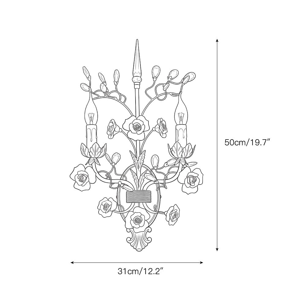 Roselyn Ceramic Vine Sconce