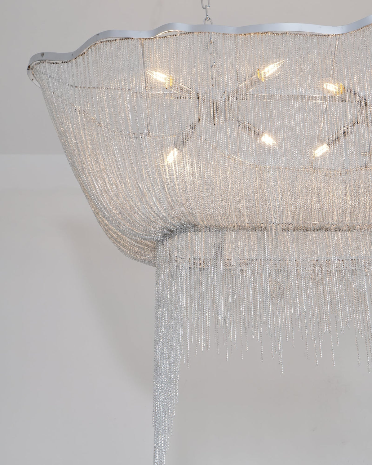 Ardelella Chandelier Aluminum Chains Shimmering Nickel