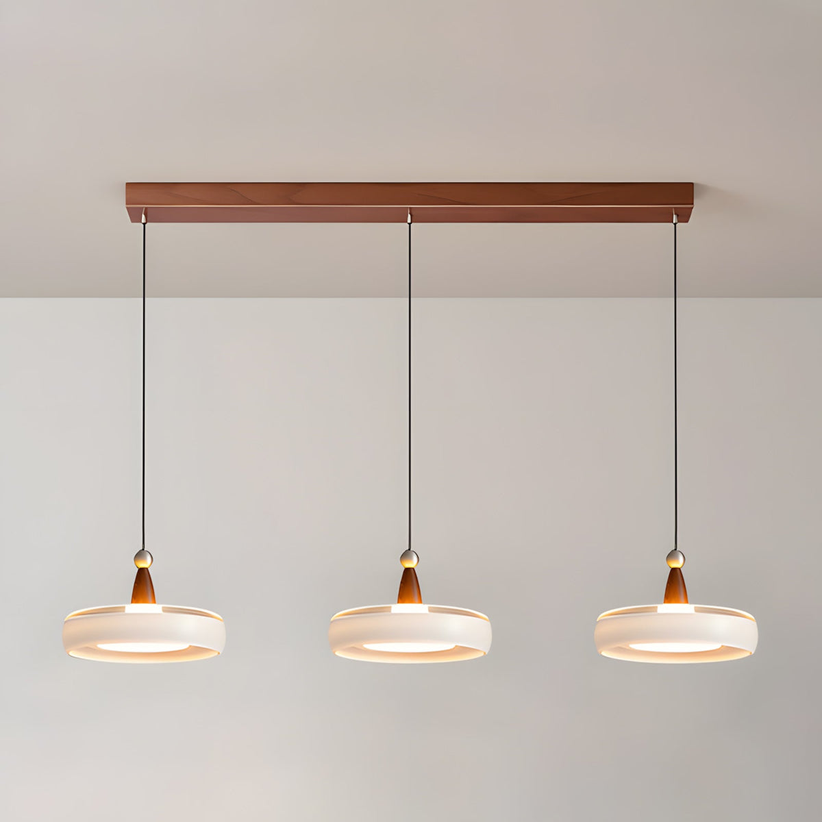 Penrose Wood Glass Linear Pendant Light
