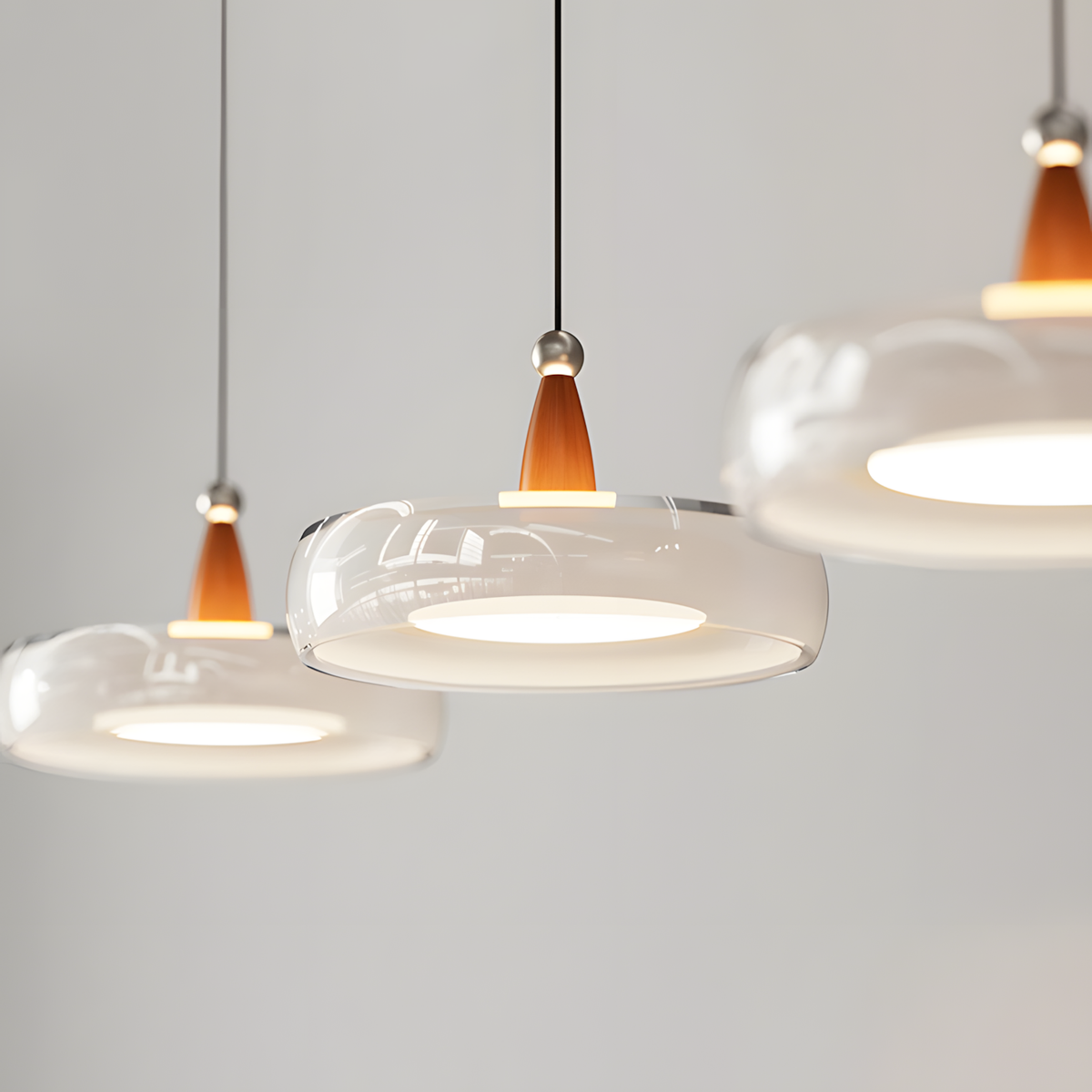 Penrose Wood Glass Linear Pendant Light