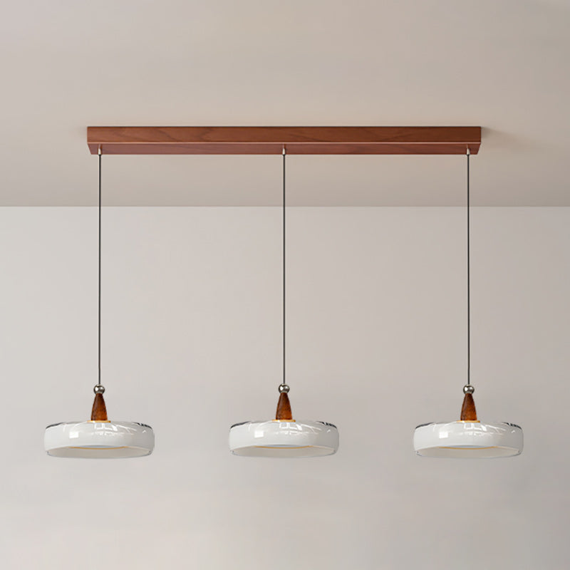 Penrose Wood Glass Linear Pendant Light