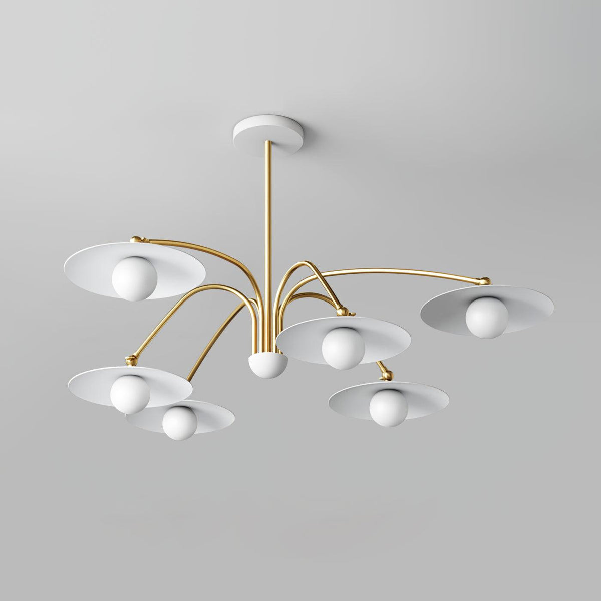 Lark Chandelier with Art Deco-Inspired Mushroom