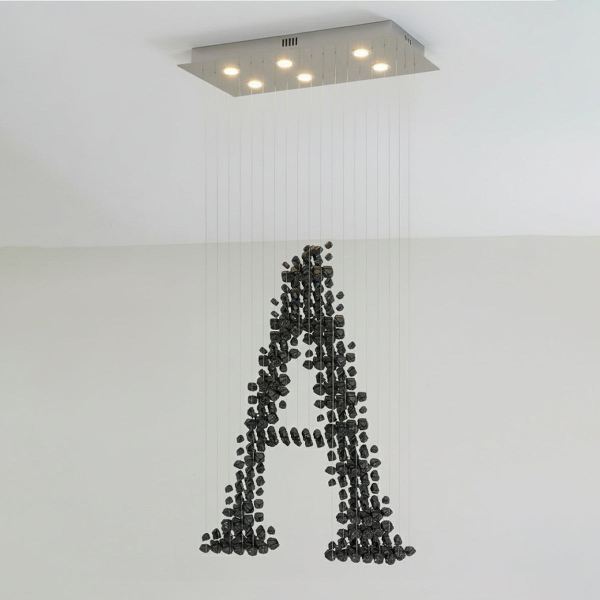 Jemei Black Stones Chandelier