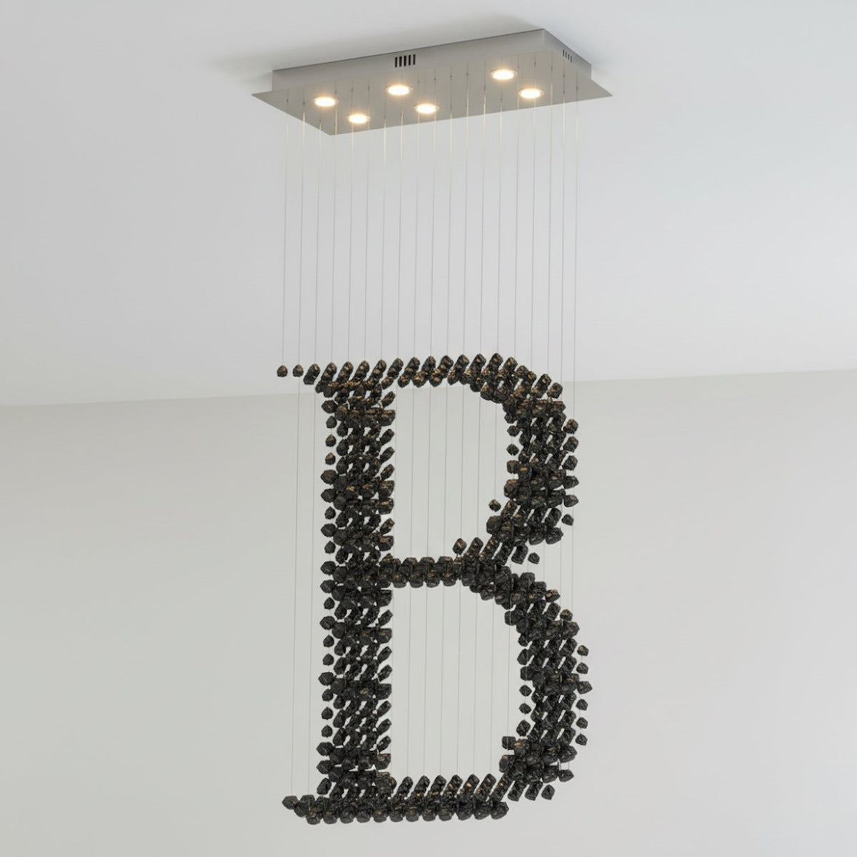 Jemei Black Stones Chandelier