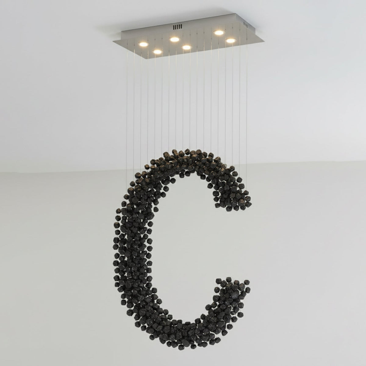 Jemei Black Stones Chandelier