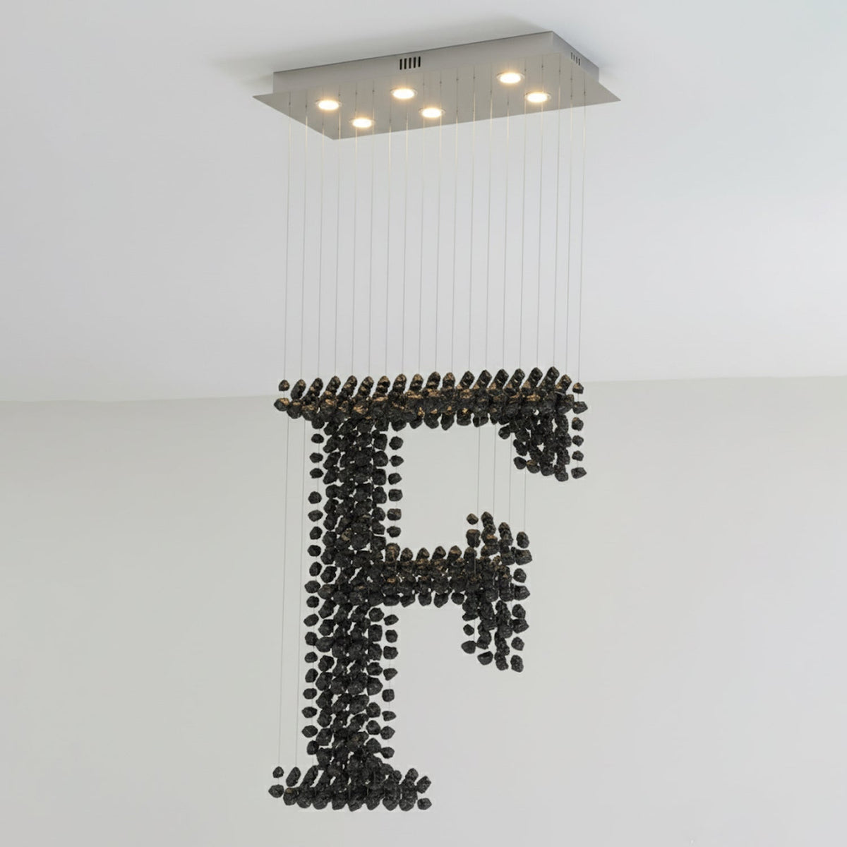 Jemei Black Stones Chandelier