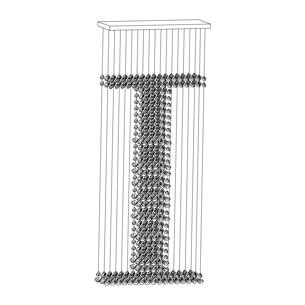 Seliian Charcoal Stone Sculptural Chandelier Letter G to L