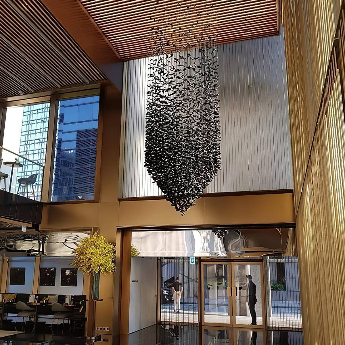 Arsilus Charcoal  Stone Sculptural Chandelier  Orbicular