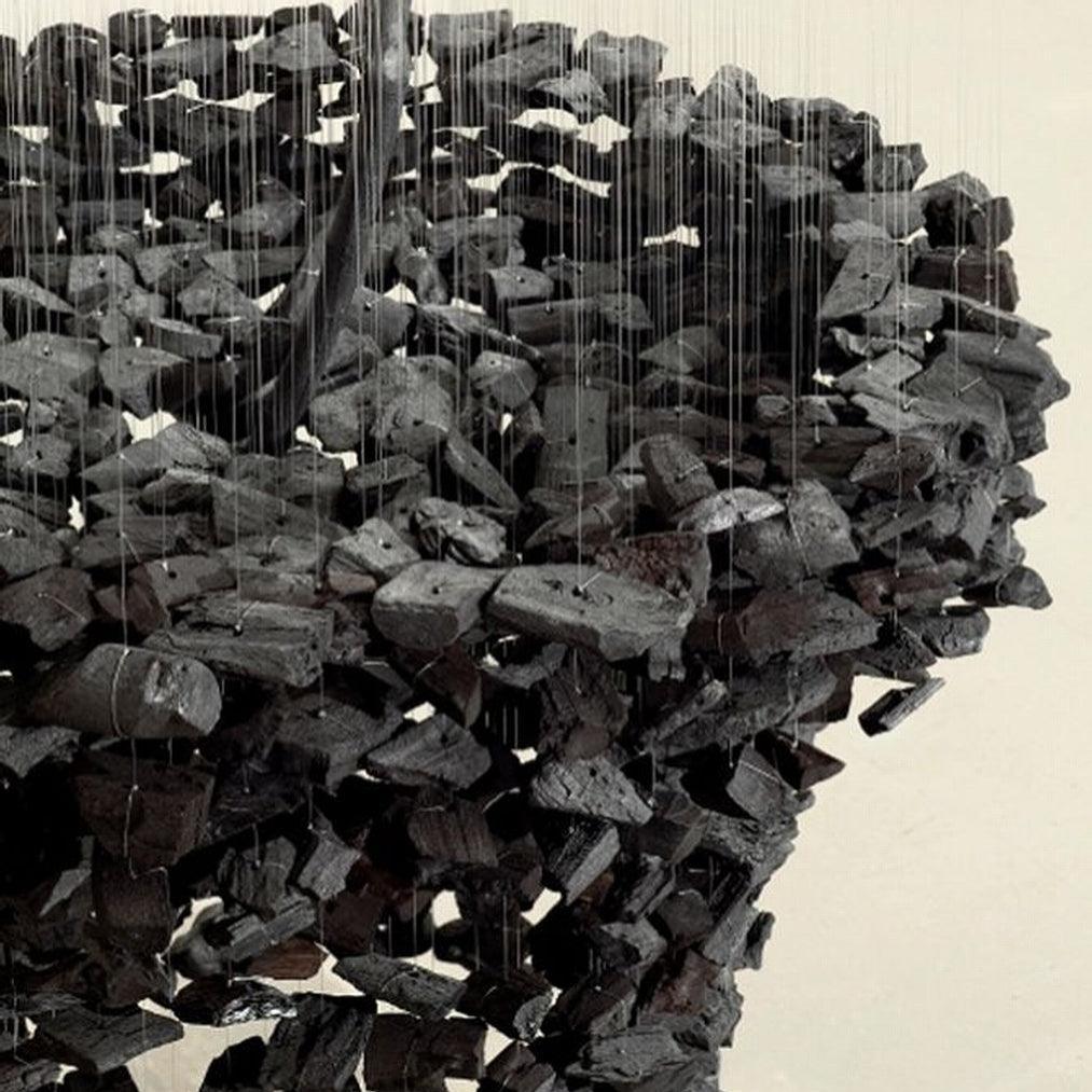 Selorella Charcoal Stone Sculptural Chandelier Letter S to Z