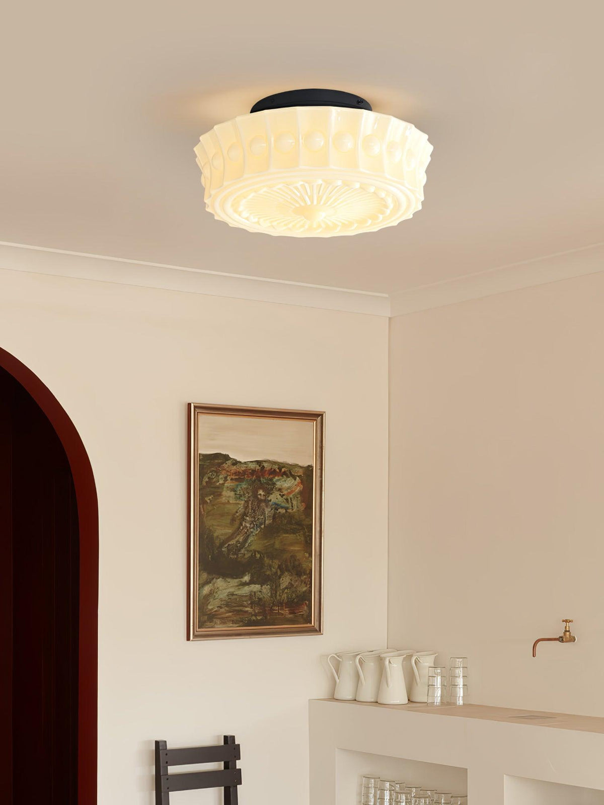 Jeiya Charles Edwards Flush Mount Ceiling Light