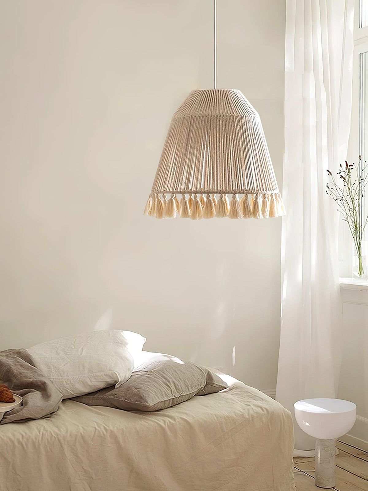 Hlugan Traditional Tassel Rope Pendant Light